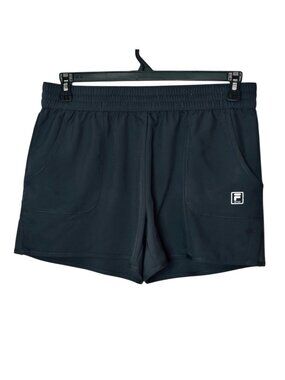 Fila Sport Womens M Athletic Shorts Black 3" Inseam Sporty Pockets Casual Active